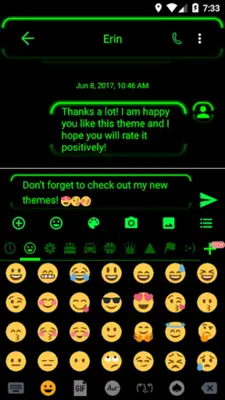 SMS Messages Neon Led Green android App screenshot 2